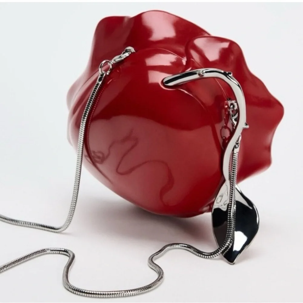 Zara Red Rose-Shaped Women's purse - Picture 5 of 10